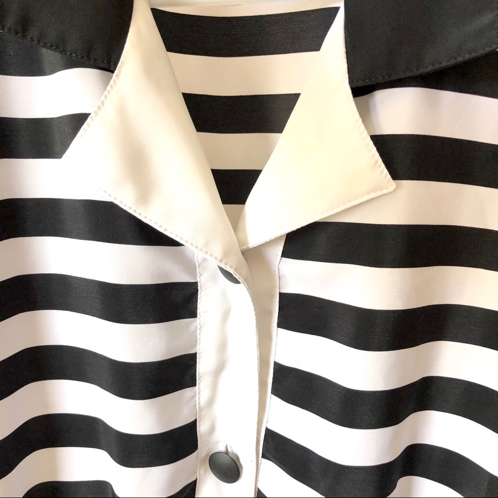 Vintage black and white striped blouse - Picture 10 of 12